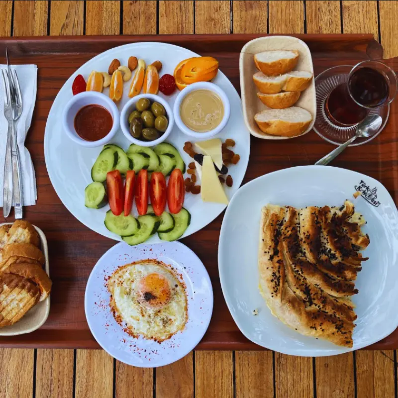 Traditional Turkish breakfast spread