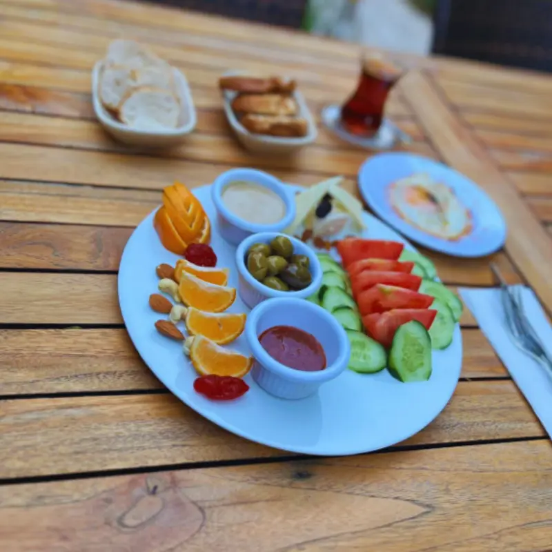 Local olives, cheeses, and honey